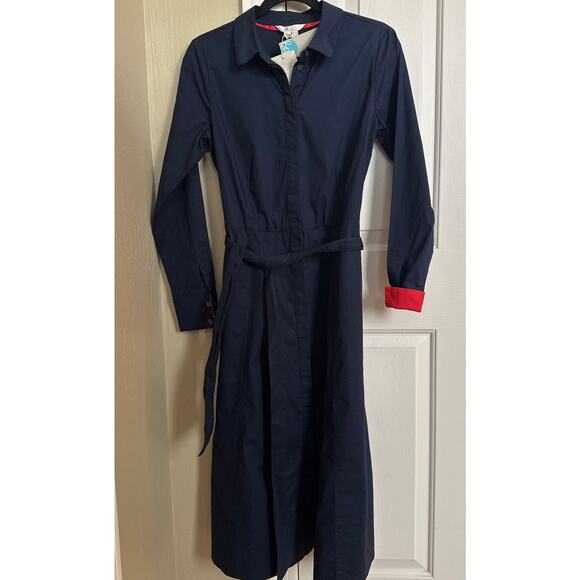 NWT Boden Roseland Shirt Dress Navy Blue Size 6 - Picture 5 of 9
